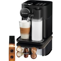 nespresso koffiecapsulemachine gran lattissima en 650.b van delonghi, black, inclusief welkomstpakket met 14 capsules zwart