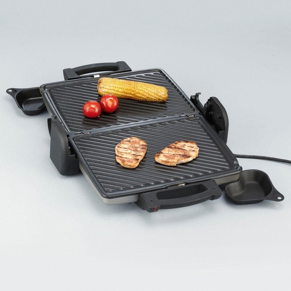 Severin Contactgrill KG 2389 groot grilloppervlak, antiaanbak gecoate, uitneembare grillplaten