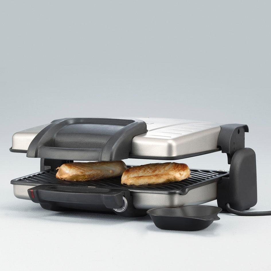 Severin Contactgrill KG 2389 groot grilloppervlak, antiaanbak gecoate, uitneembare grillplaten