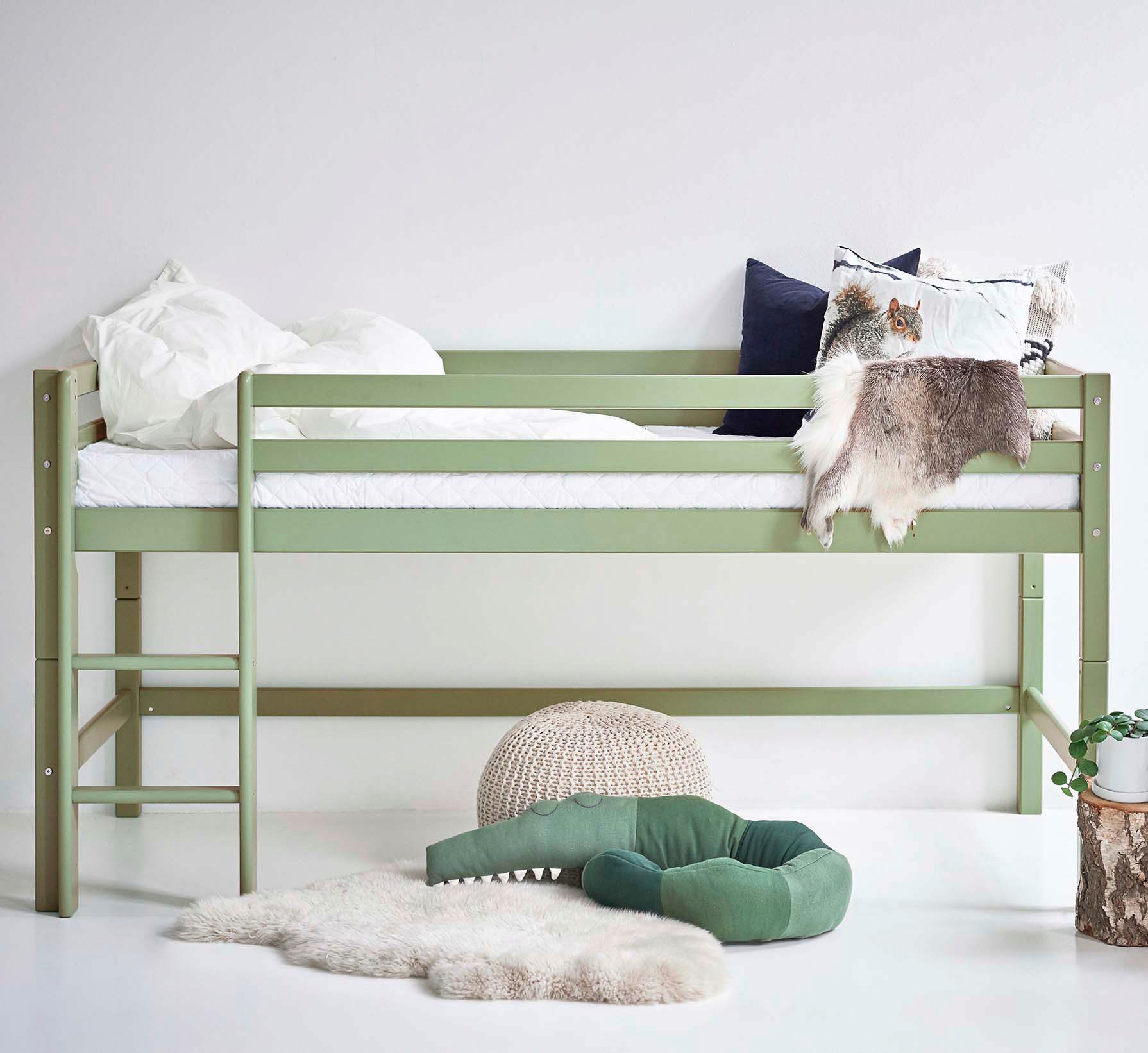 Hoppekids Hoogslaper ECO Dream MY COLOR 90x200, om te bouwen tot een eenpersoonsbed, 4 kleuren (set)