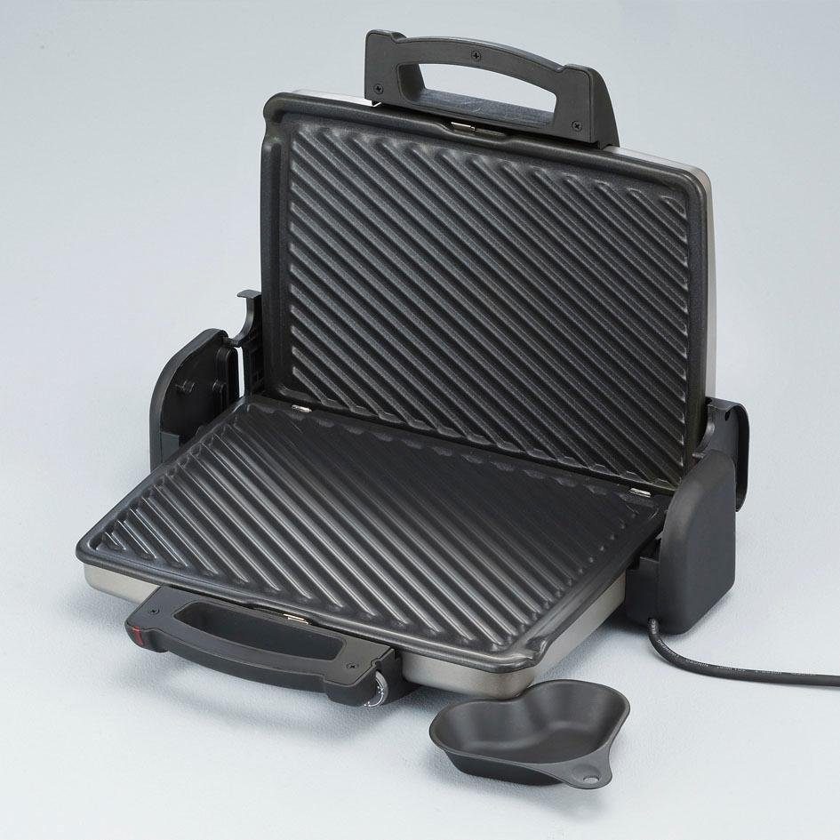 Severin Contactgrill KG 2389 groot grilloppervlak, antiaanbak gecoate, uitneembare grillplaten