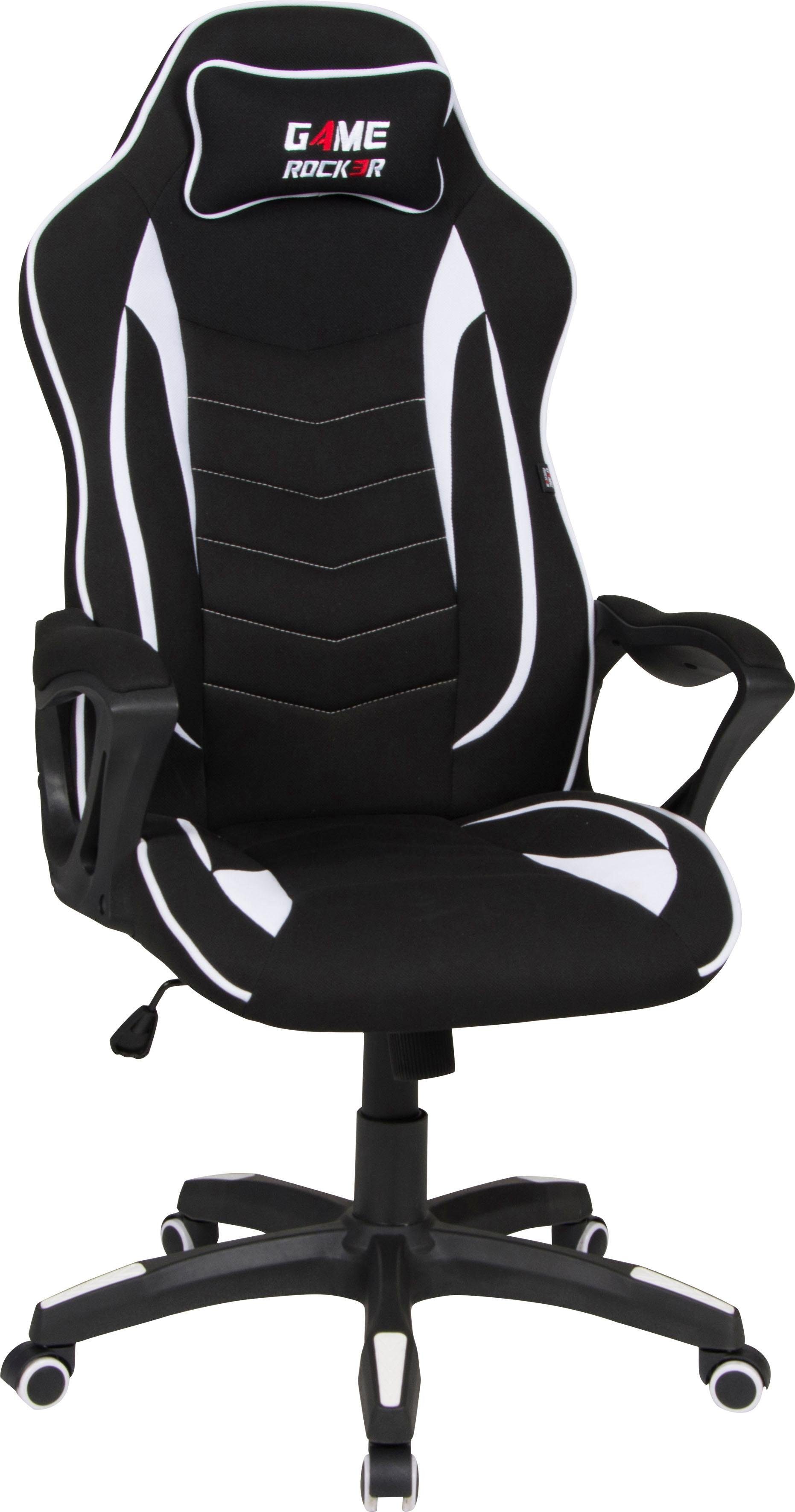 Duo Collection Gamingstoel Game-Rocker R-10 comfortabele bureaustoel met nekkussen & draaifunctie