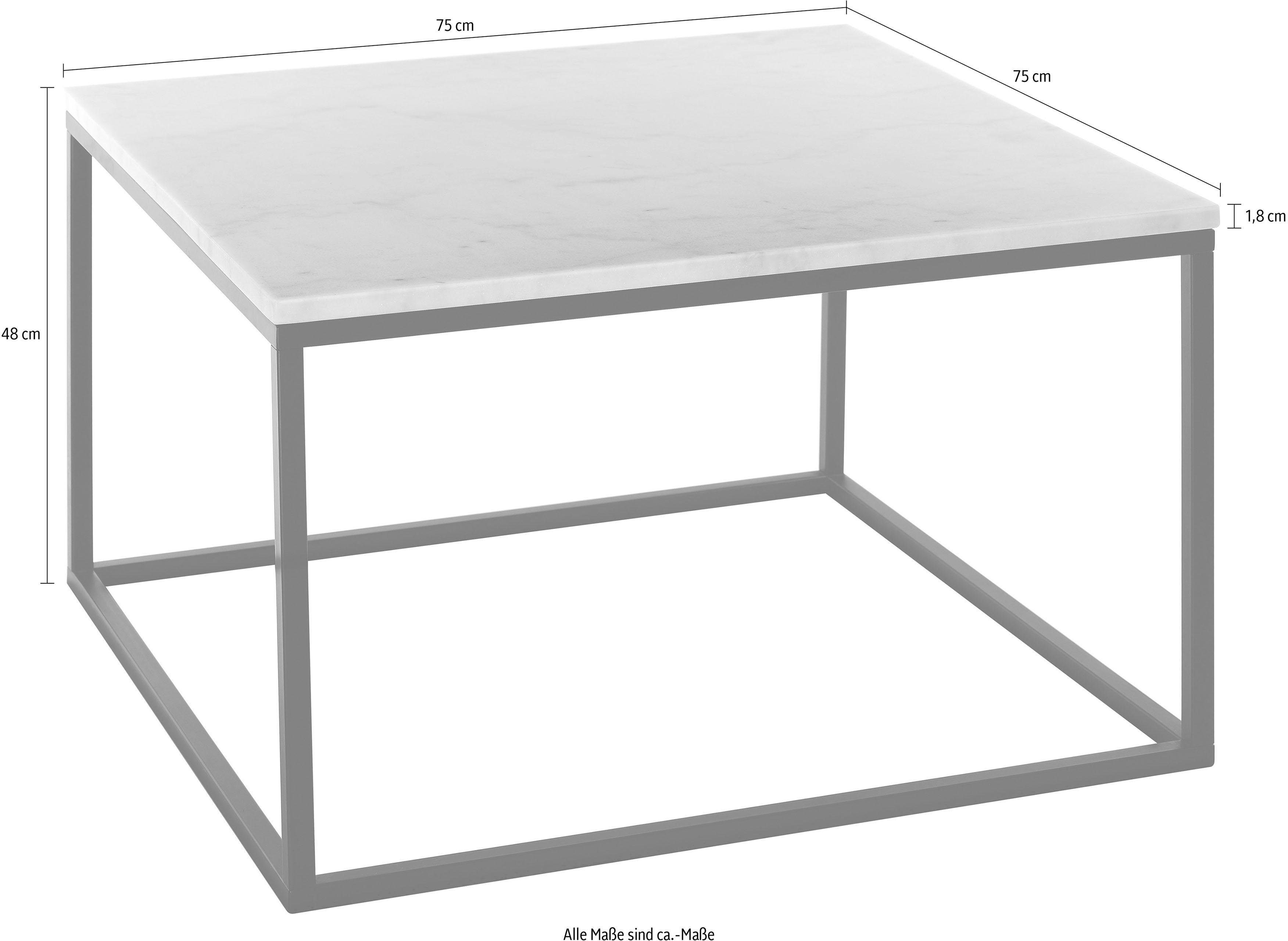 SIT Salontafel met marmeren blad, vierkant