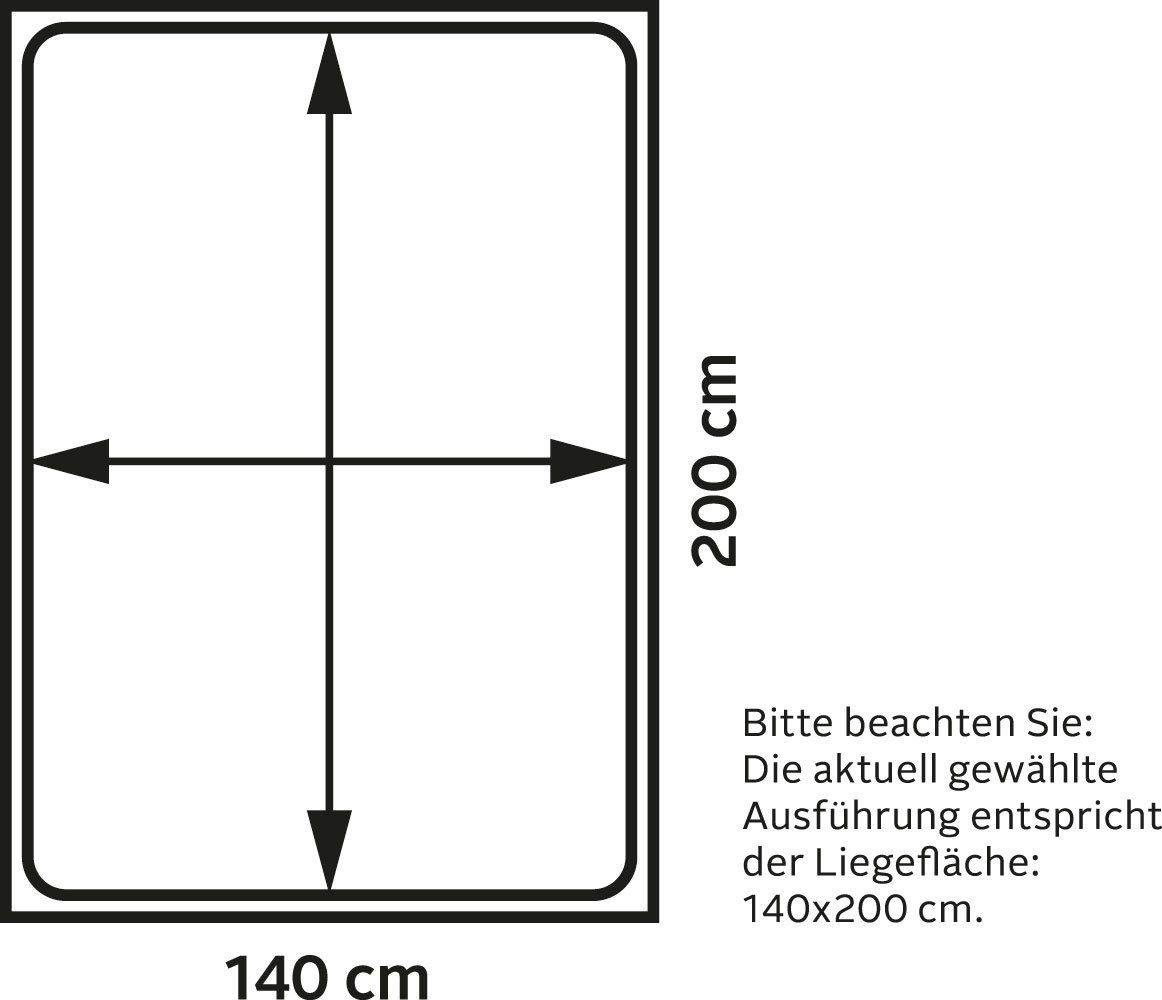 Westfalia Polsterbetten Gestoffeerd bed met bedkist bij uitvoering met matras