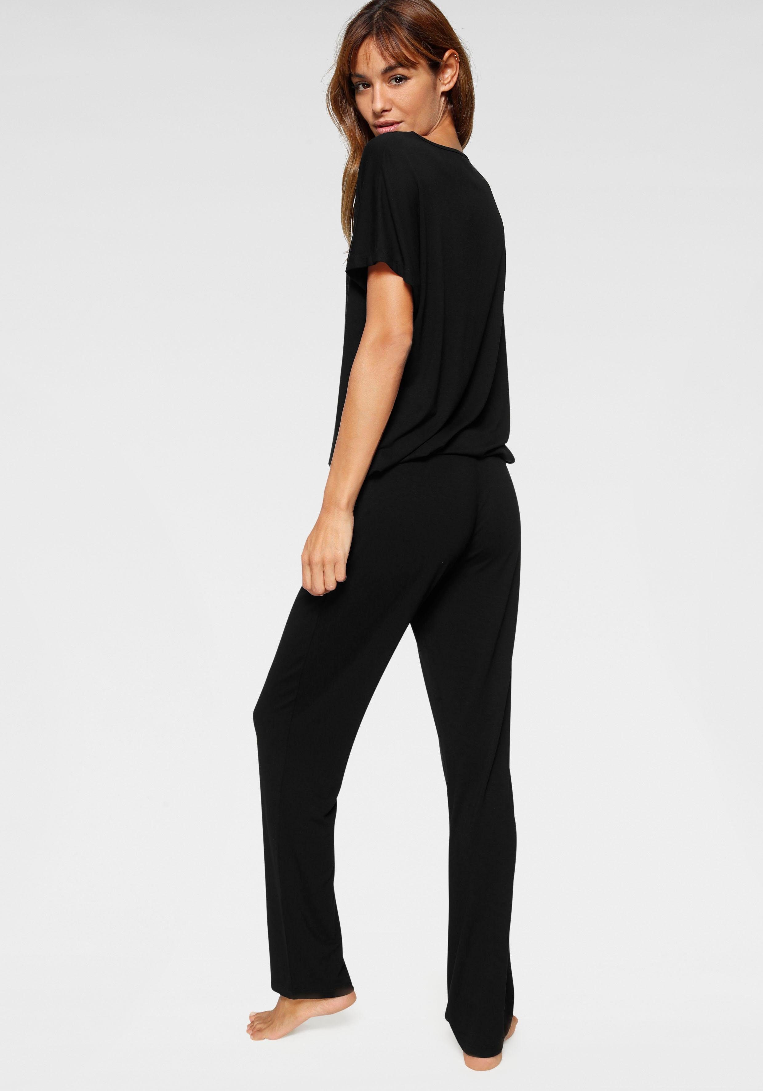 Lascana Pyjama met kant en zoombandjes (2-delig, 1 stuk)