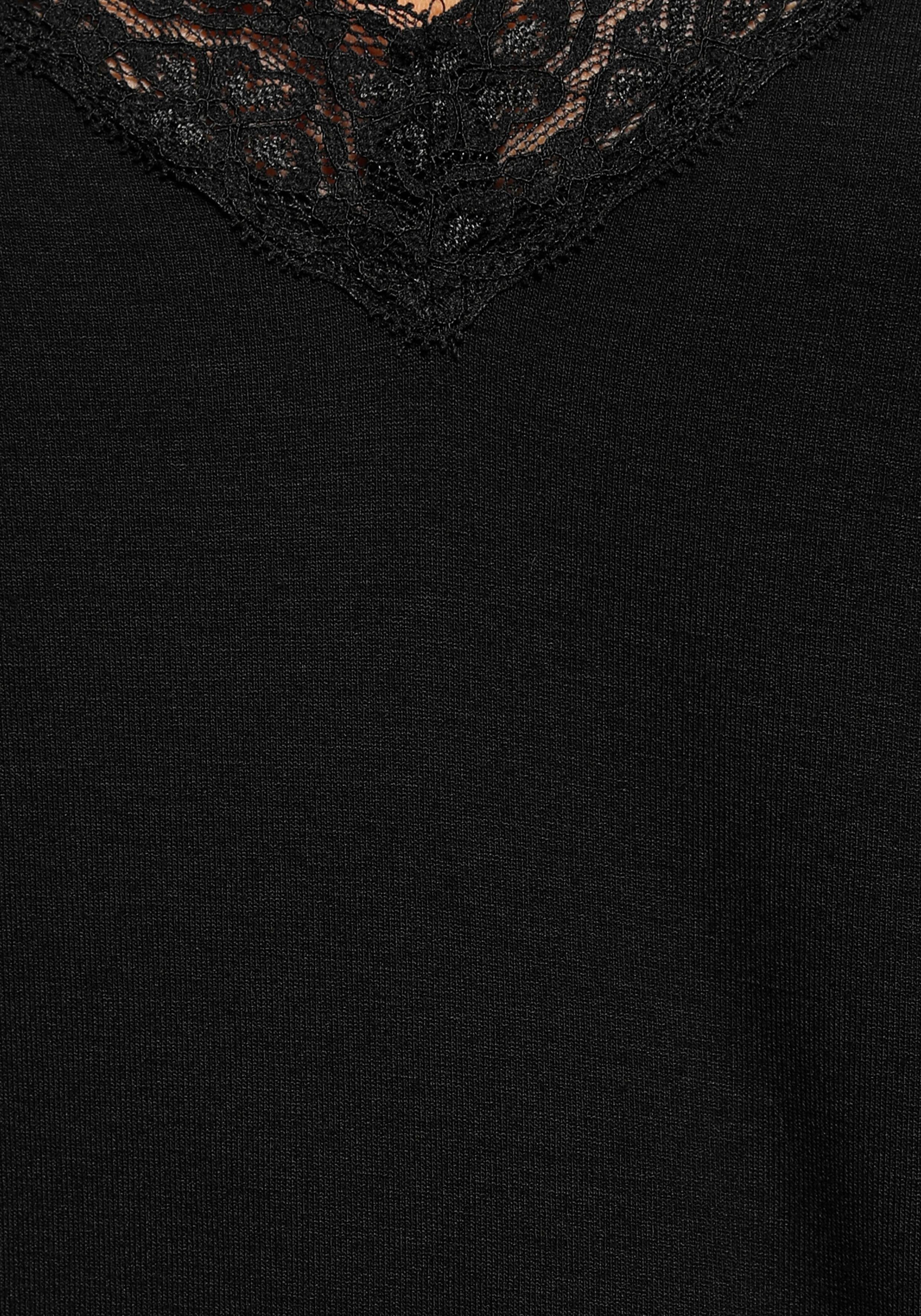 Lascana Pyjama met kant en zoombandjes (2-delig, 1 stuk)