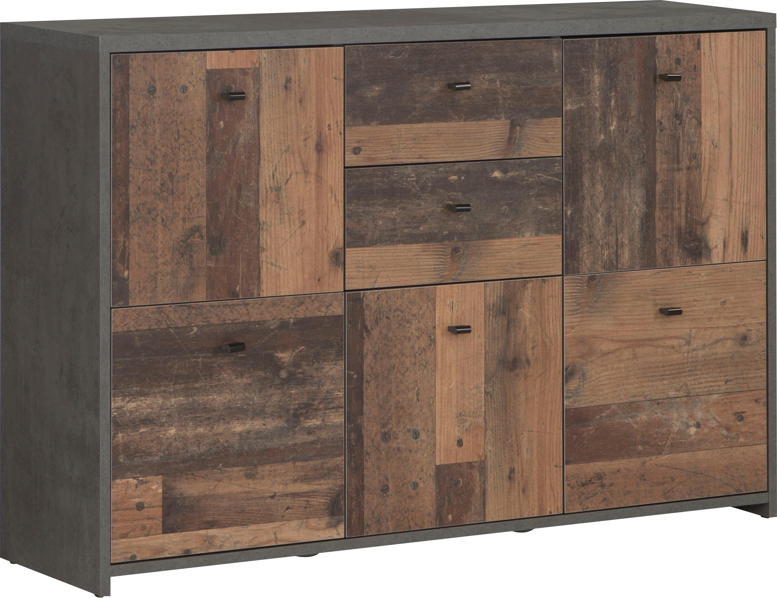 FORTE Kast CHEST Breedte ca. 114 cm dressoirs grijs