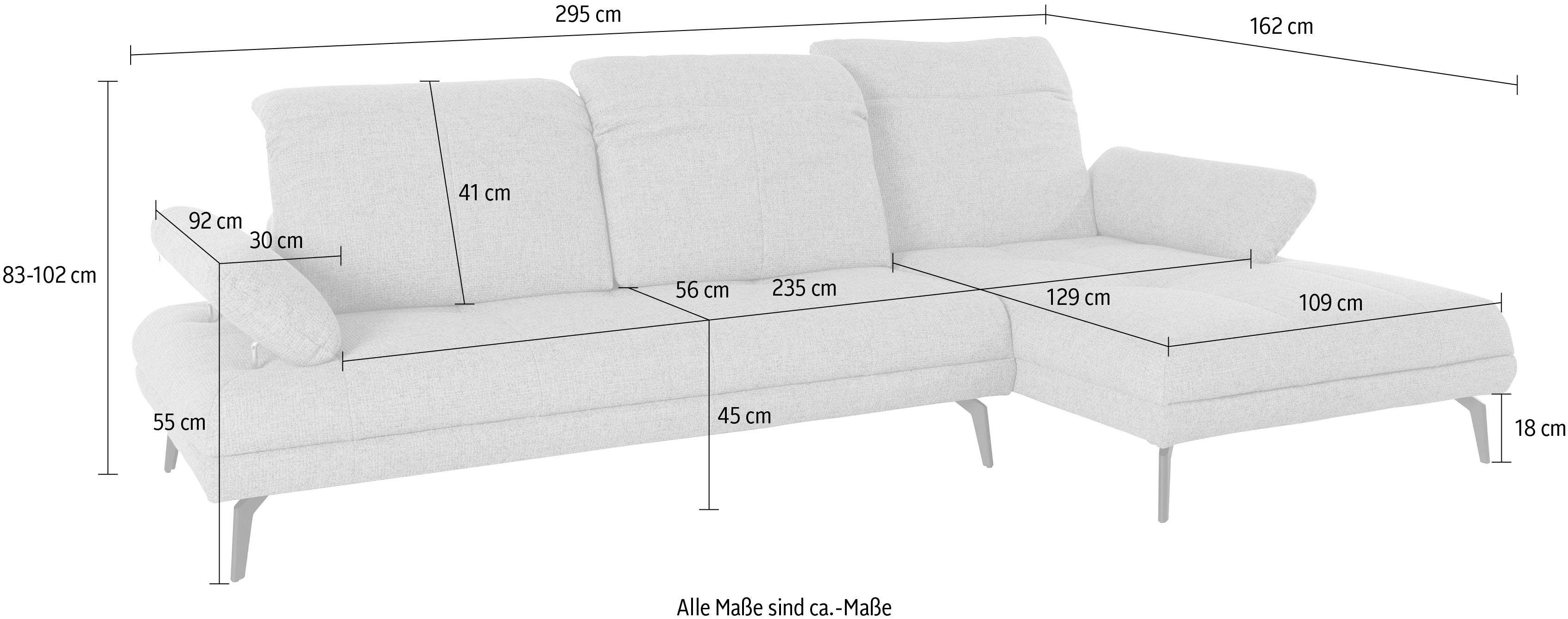 andas Hoekbank Stenlille Multifunctionele sofa, L-vorm incl. verstelbare zitdiepte, hoofdbord en armleuning