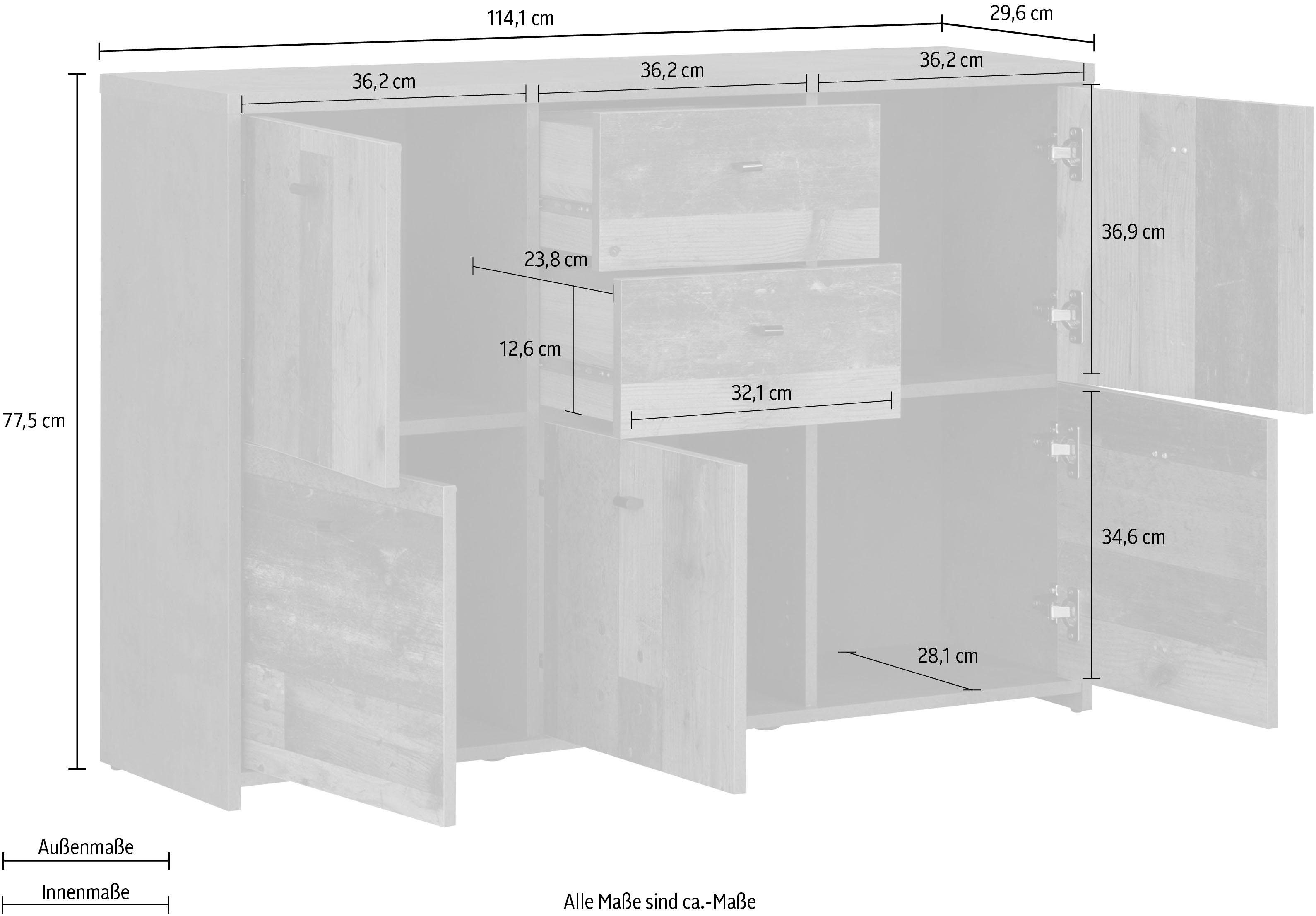 FORTE Kast CHEST Breedte ca. 114 cm