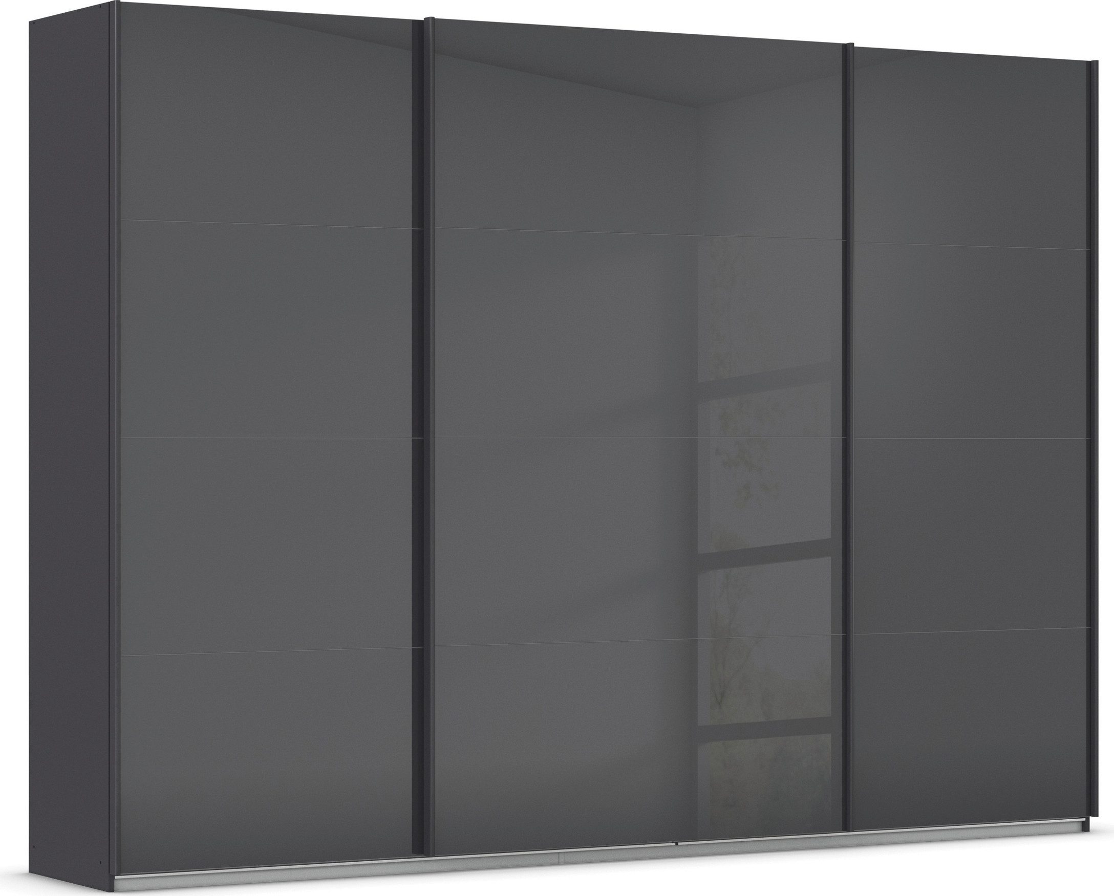 rauch Schuifdeurkast Kledingkast Kast Garderobe AGORDO met Glasfront doordachte binnenuitrusting, in 4 breedtes en 2 hoogtes made in germany