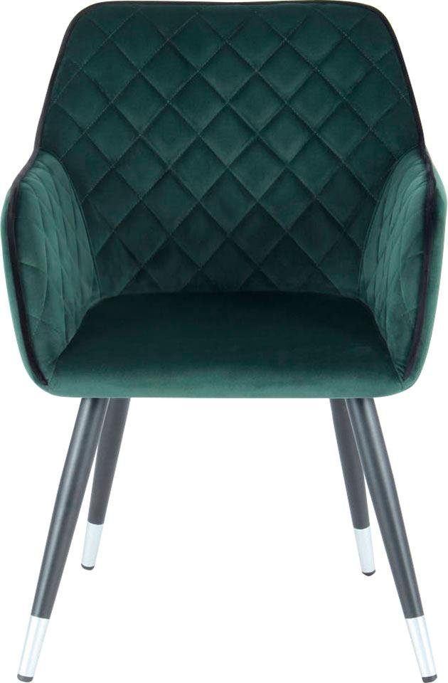 Kayoom Stoel Amino 625, stijlvolle designstoel, fluweelzachte bekleding van velvet stof (1 stuk)