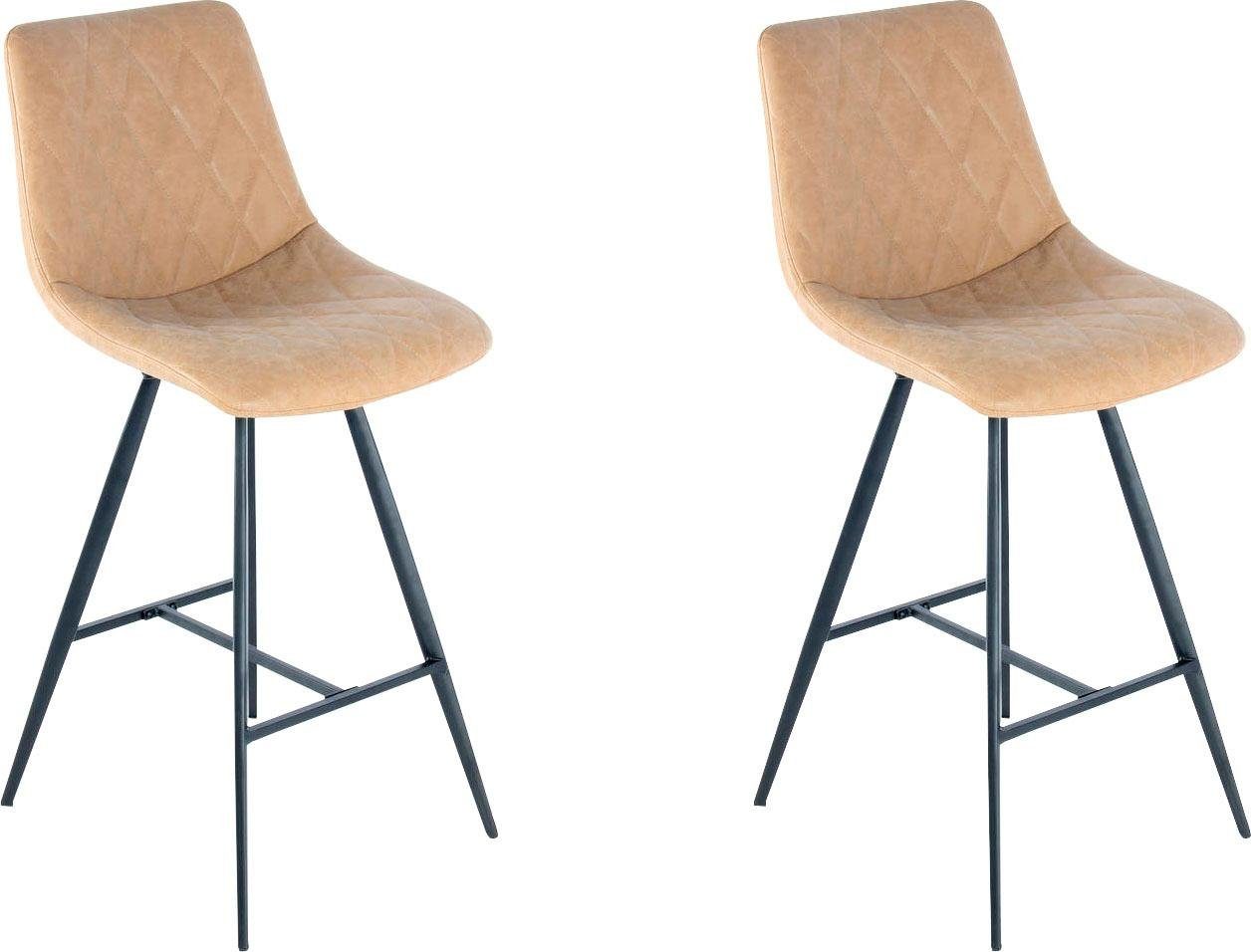 Kayoom Kinderstoel Barkruk Frances 425 2-delige set, stijlvolle retro-look barkruk onderhoudsvriendelijk, comfortabel, aantrekkelijke leerlook,