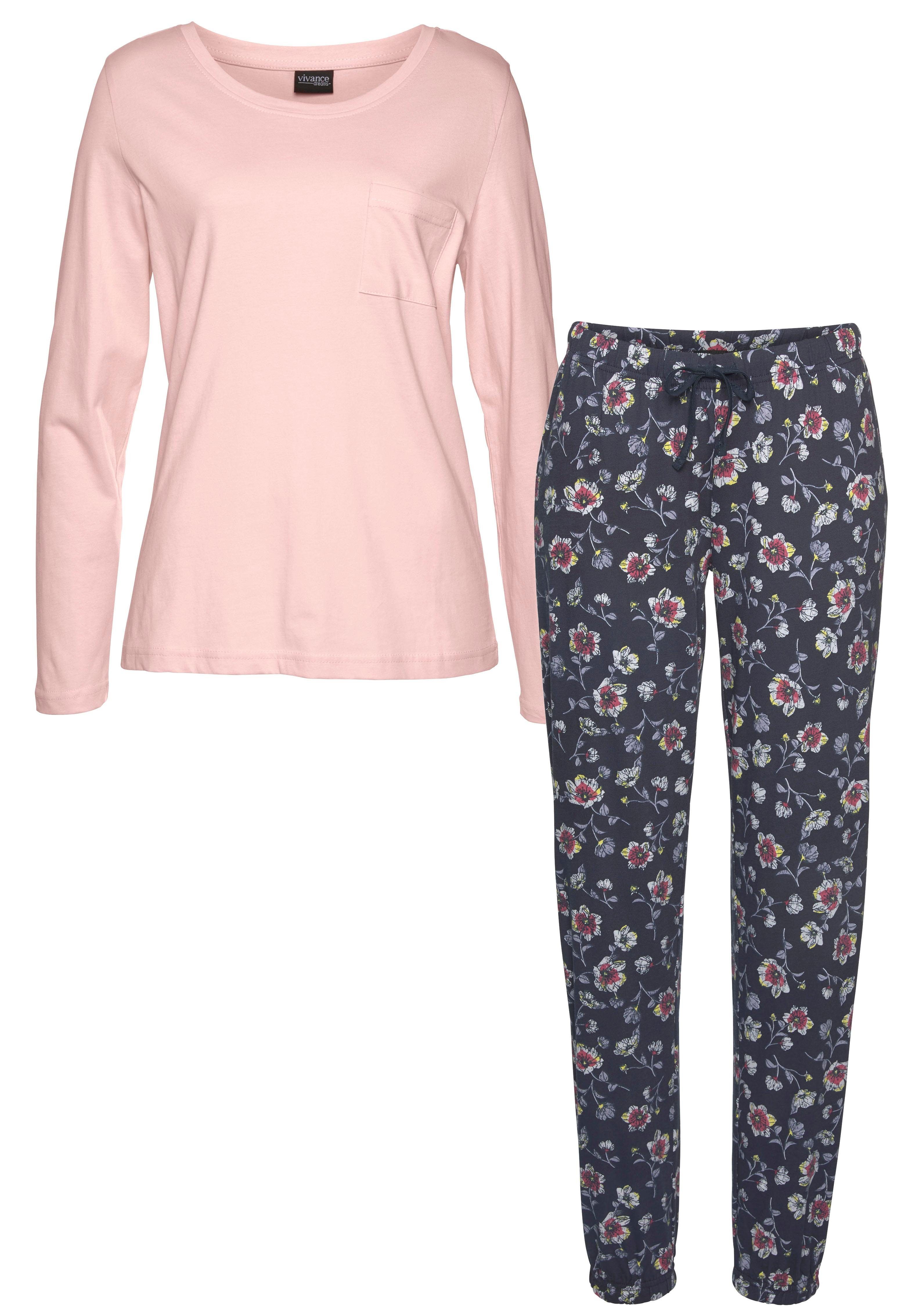 Vivance Dreams Pyjama met gedessineerde pyjamabroek (2-delig, 1 stuk)