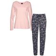 vivance dreams pyjama met gedessineerde pyjamabroek roze