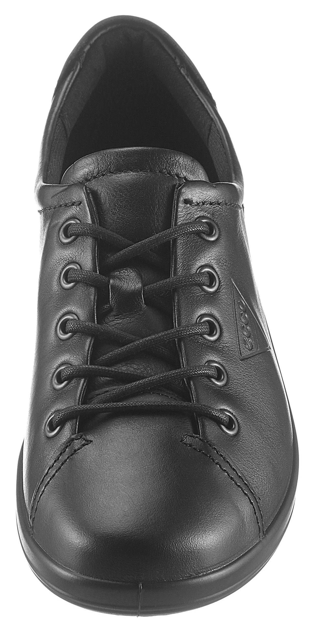Ecco Veterschoenen Ecco Soft 2.0 vrijetijdsschoen, lage schoen, veterschoen met subtiele logo-opdruk