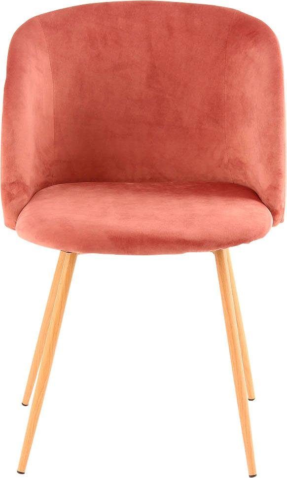 Kayoom Stoel Celina 110 2-pack grijs, fluweelzachte bekleding in moderne kleurstelling (set, 2 stuks)