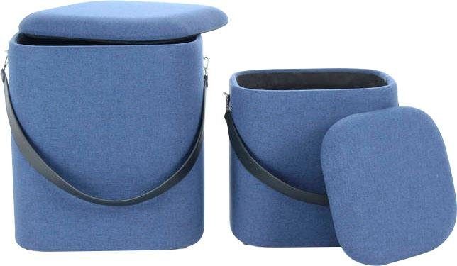 Kayoom Hocker Arabella 225 2-delige set, afneembare zitting, opslagruimte binnenin (set, 2 stuks)