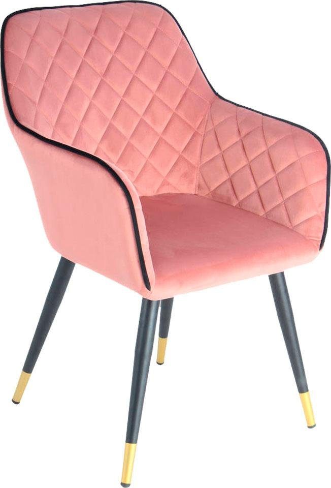 Kayoom Stoel Amino 525, stijlvolle designstoel, fluweelzachte bekleding van velvet stof (1 stuk)