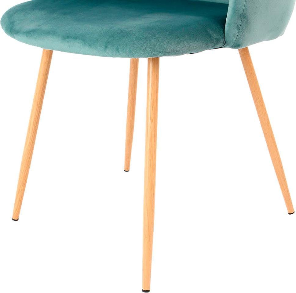 Kayoom Stoel Celina 110 2-pack grijs, fluweelzachte bekleding in moderne kleurstelling (set, 2 stuks)