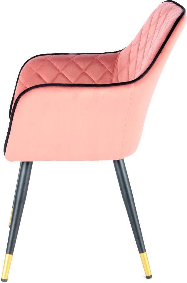Kayoom Stoel Amino 525, stijlvolle designstoel, fluweelzachte bekleding van velvet stof (1 stuk)