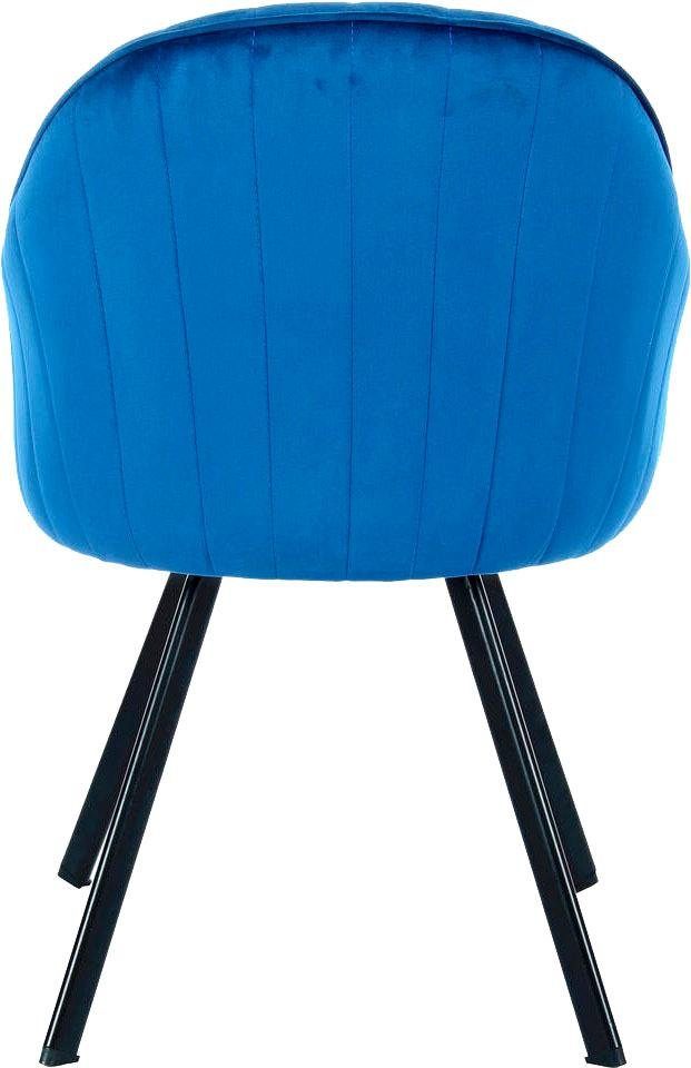 Kayoom Stoel Jodie 125 2-pack, zitting met bekleding fluweelzachte bekleding, comfortabel, effen ontwerp (set, 2 stuks)