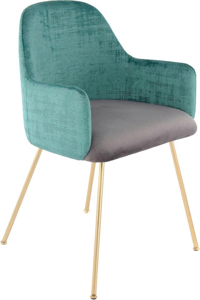 Kayoom Stoel Richard 525, moderne stoel met armleuningen, tweekleurig ontwerp (1 stuk)