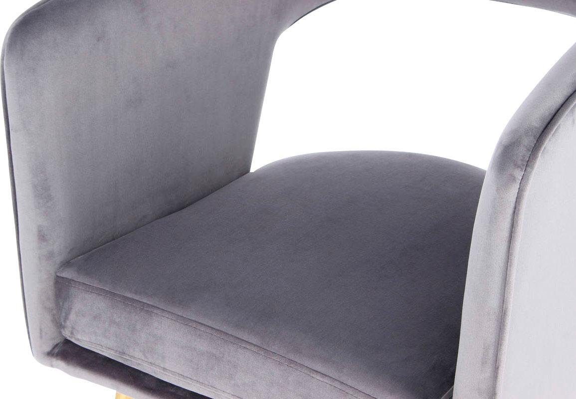 Kayoom Stoel Jolene 125, eetkamerstoel, elegante stofbekleding fluweelzachte bekleding, rugleuning en armleuningen afgerond (1 stuk)