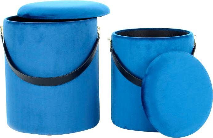 Kayoom Hocker Arabella 125 2-set, afneembare zitting, opbergruimte aan de binnenkant (set, 2 stuks)