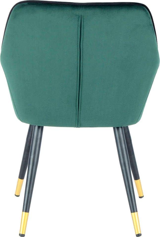 Kayoom Stoel Amino 525, stijlvolle designstoel, fluweelzachte bekleding van velvet stof (1 stuk)