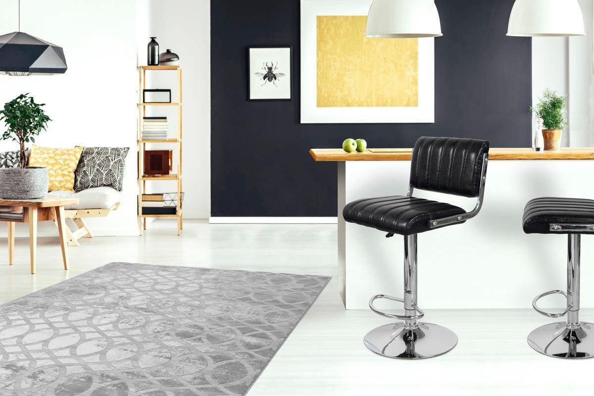 Kayoom Kinderstoel Barkruk Midnight 725 2-delige set, in leerlook barkruk onderhoudsvriendelijk, in hoogte verstelbaar, comfortabel, draaibaar (set, 2 stuks)