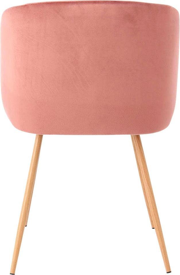 Kayoom Stoel Celina 110 2-pack grijs, fluweelzachte bekleding in moderne kleurstelling (set, 2 stuks)