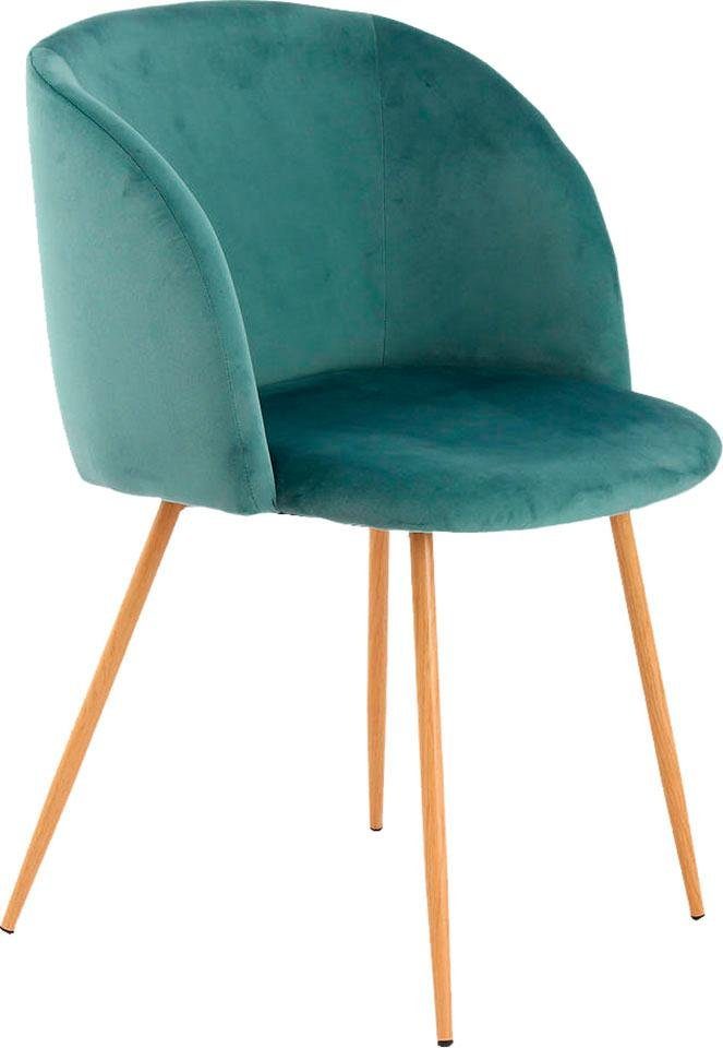 Kayoom Stoel Celina 110 2-pack grijs, fluweelzachte bekleding in moderne kleurstelling (set, 2 stuks)