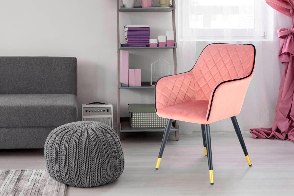 Kayoom Stoel Amino 525, stijlvolle designstoel, fluweelzachte bekleding van velvet stof (1 stuk)