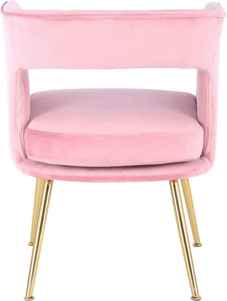 Kayoom Stoel Jolene 125, eetkamerstoel, elegante stofbekleding fluweelzachte bekleding, rugleuning en armleuningen afgerond (1 stuk)