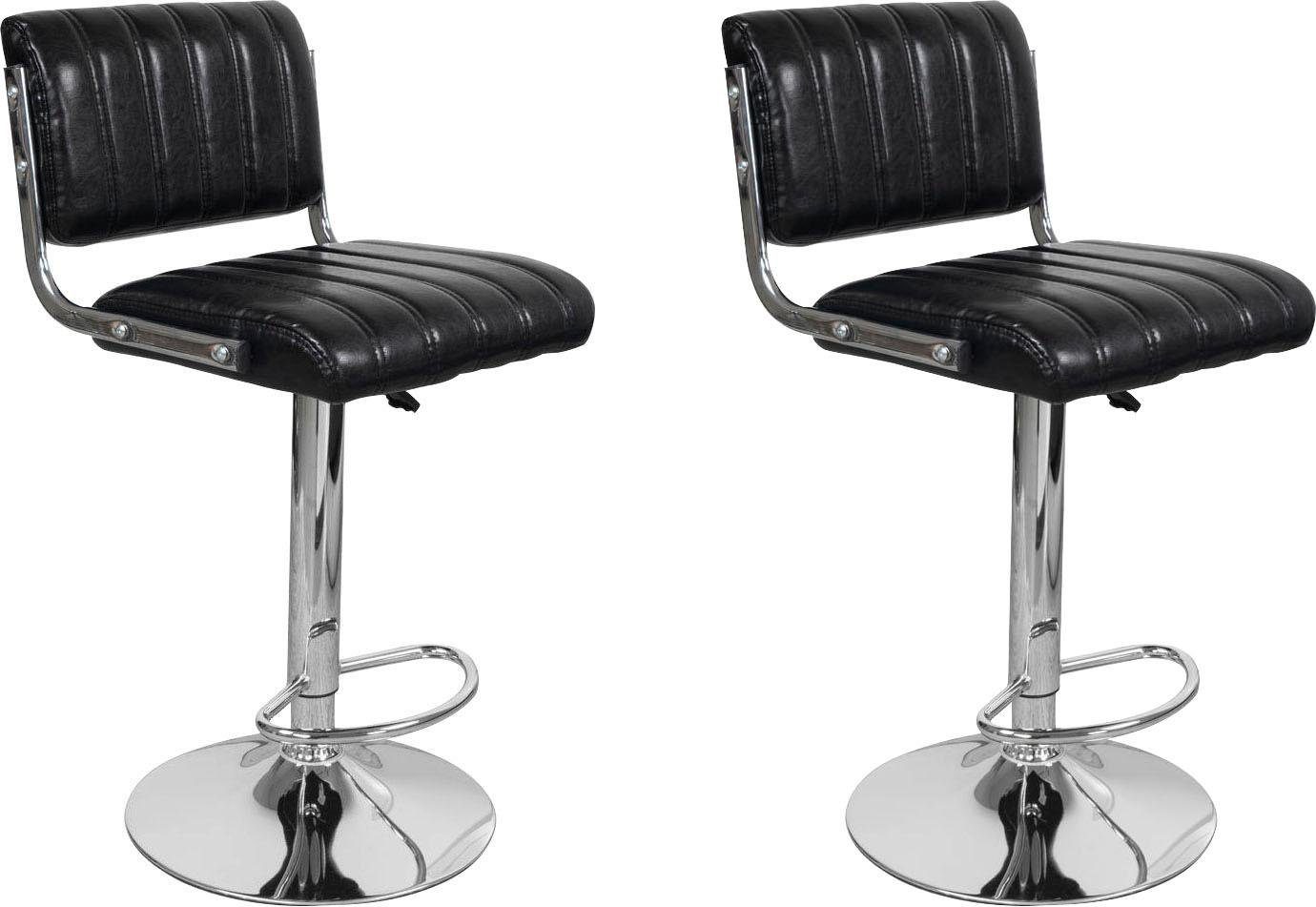 Kayoom Kinderstoel Barkruk Midnight 725 2-delige set, in leerlook barkruk onderhoudsvriendelijk, in hoogte verstelbaar, comfortabel, draaibaar (set, 2