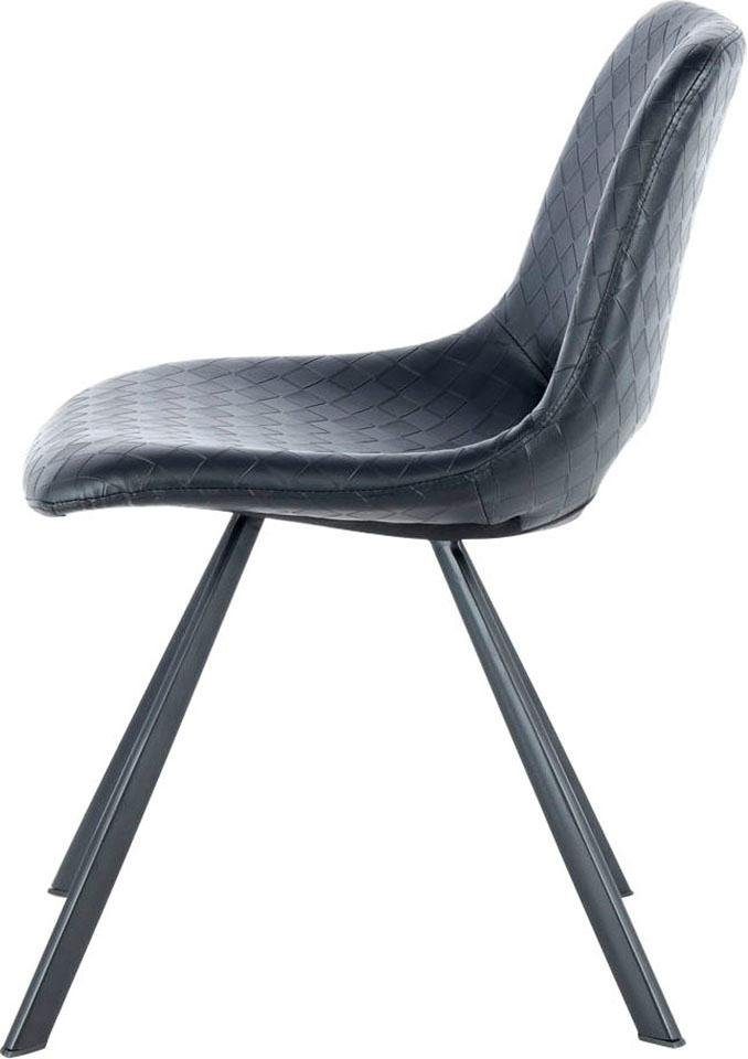 Kayoom Stoel Josephine 325 2-delige set, tijdloos ontwerp, met geometrische uitsparing onderhoudsvriendelijk, eenvoudig, zachte bekleding voor een aangenaam zitgevoel (set, 2 stuks)