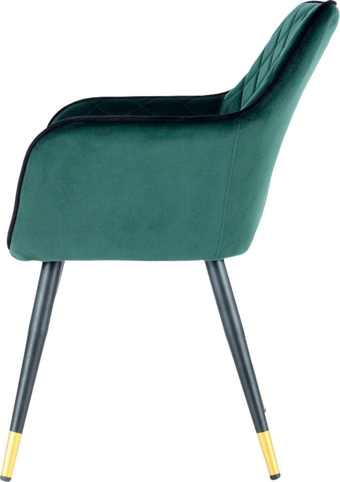 Kayoom Stoel Amino 525, stijlvolle designstoel, fluweelzachte bekleding van velvet stof (1 stuk)