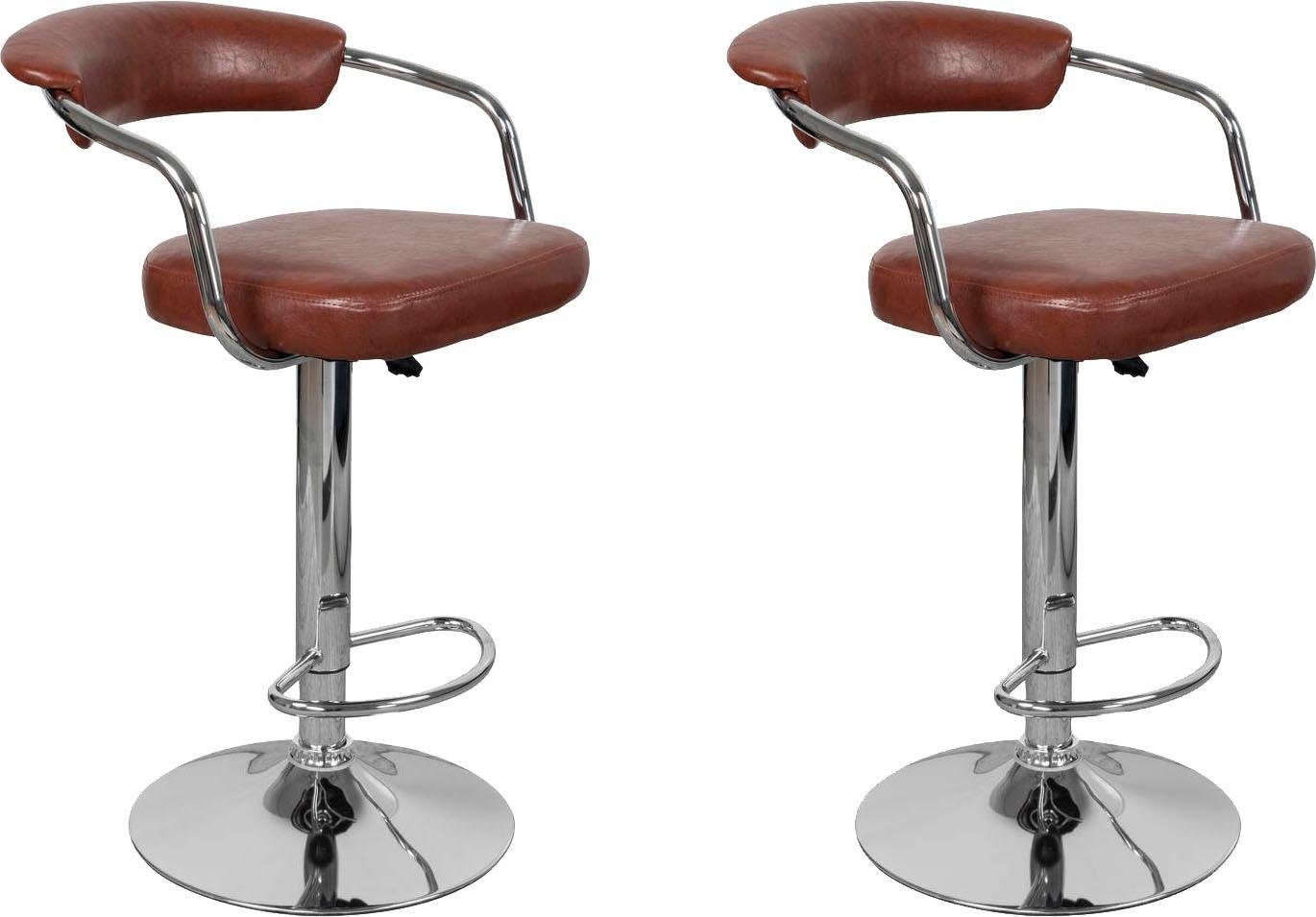 Kayoom Kinderstoel Barkruk Midnight 525 2-delige set, in leerlook, barkruk onderhoudsvriendelijk, in hoogte verstelbaar, comfortabel, draaibaar (set,