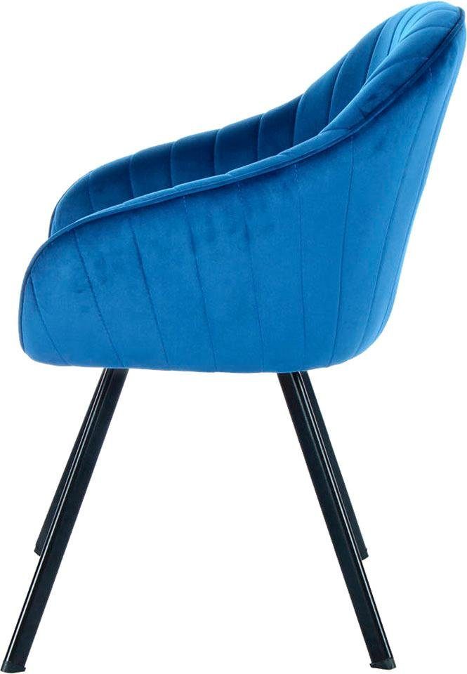 Kayoom Stoel Jodie 125 2-pack, zitting met bekleding fluweelzachte bekleding, comfortabel, effen ontwerp (set, 2 stuks)