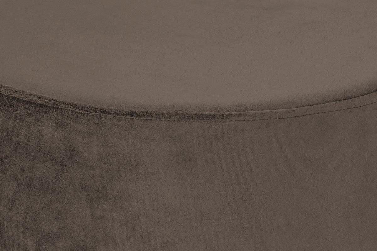 Kayoom Hocker Nano 110, hocker in stijlvol ontwerp, ronde vorm, met metalen voet Goudkleurige accenten, met onderhoudsvriendelijke stofbekleding, ronde vorm (1 stuk)