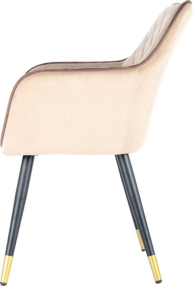 Kayoom Stoel Amino 525, stijlvolle designstoel, fluweelzachte bekleding van velvet stof (1 stuk)