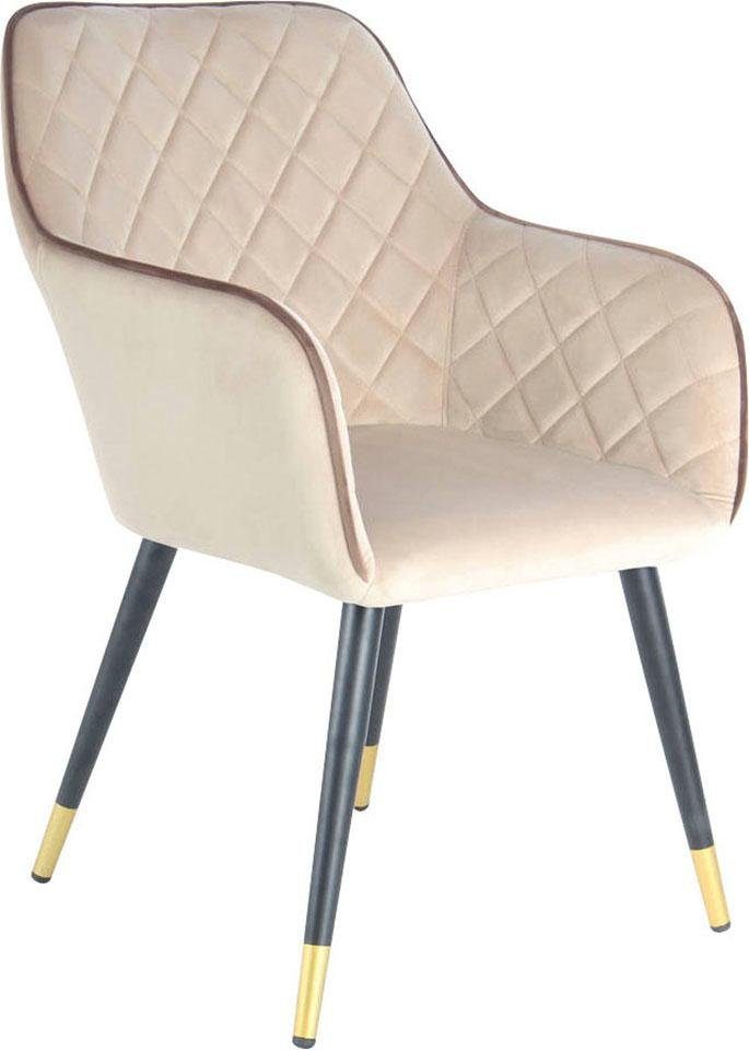 Kayoom Stoel Amino 525, stijlvolle designstoel, fluweelzachte bekleding van velvet stof (1 stuk)