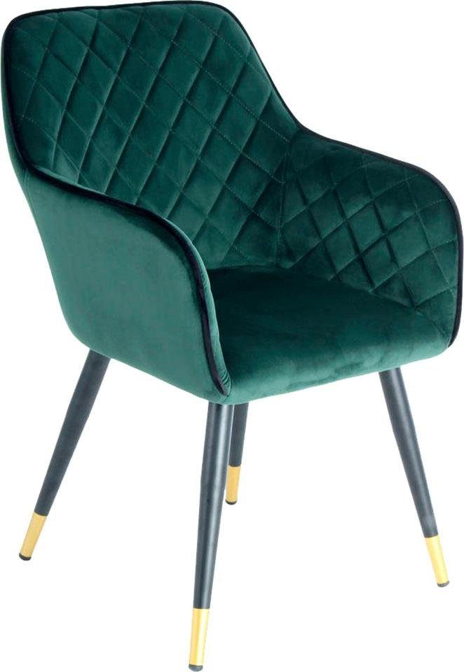 Kayoom Stoel Amino 525, stijlvolle designstoel, fluweelzachte bekleding van velvet stof (1 stuk)