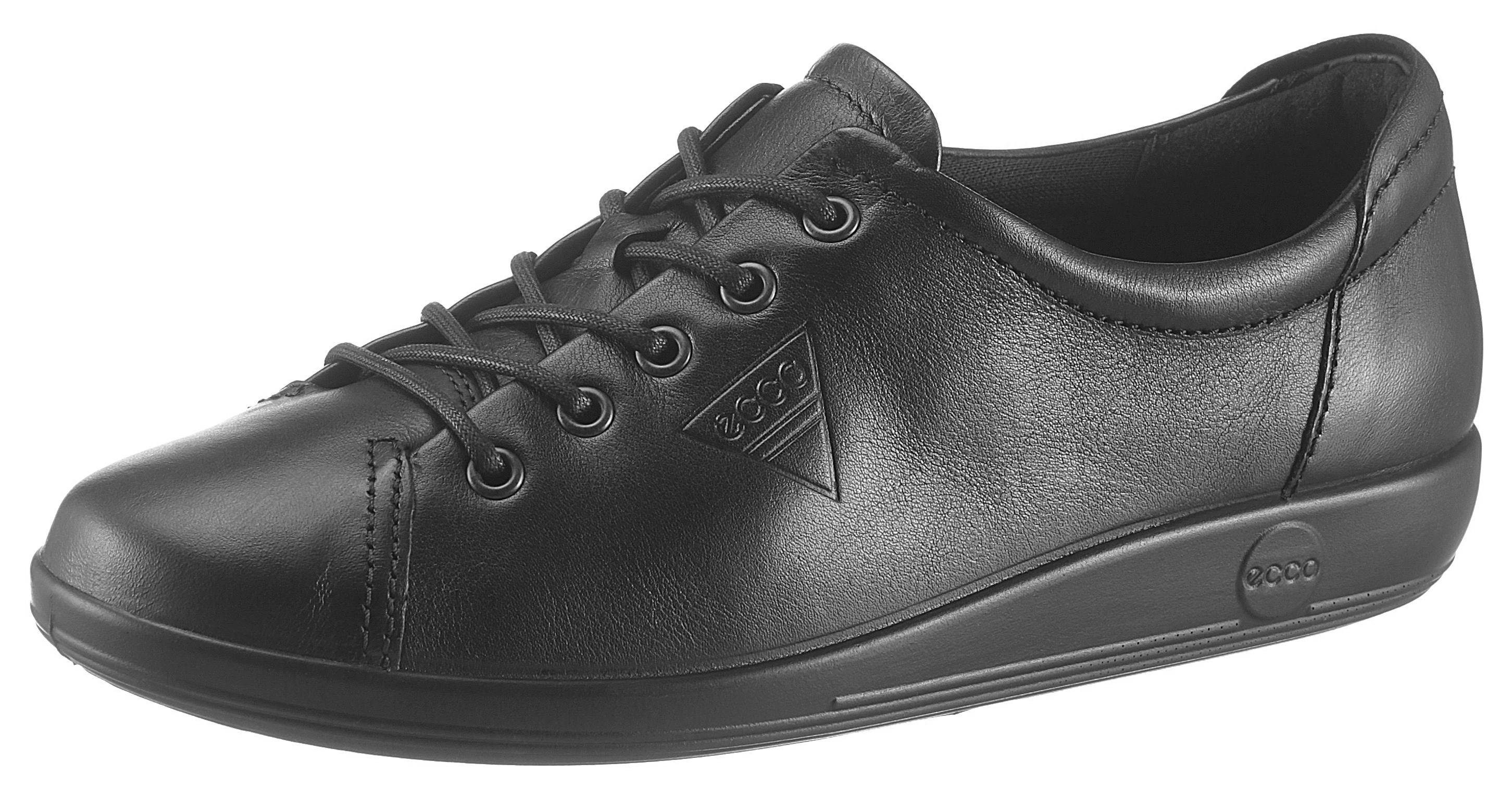 Ecco Veterschoenen Ecco Soft 2.0 vrijetijdsschoen, lage schoen, veterschoen met subtiele logo-opdruk