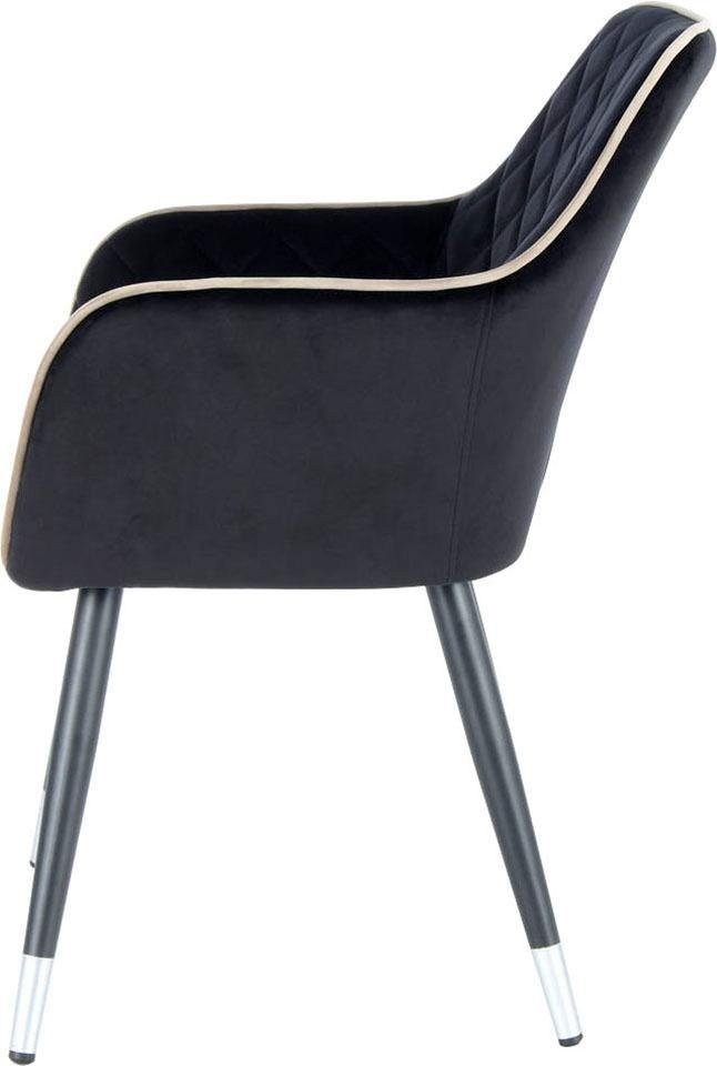 Kayoom Stoel Amino 625, stijlvolle designstoel, fluweelzachte bekleding van velvet stof (1 stuk)