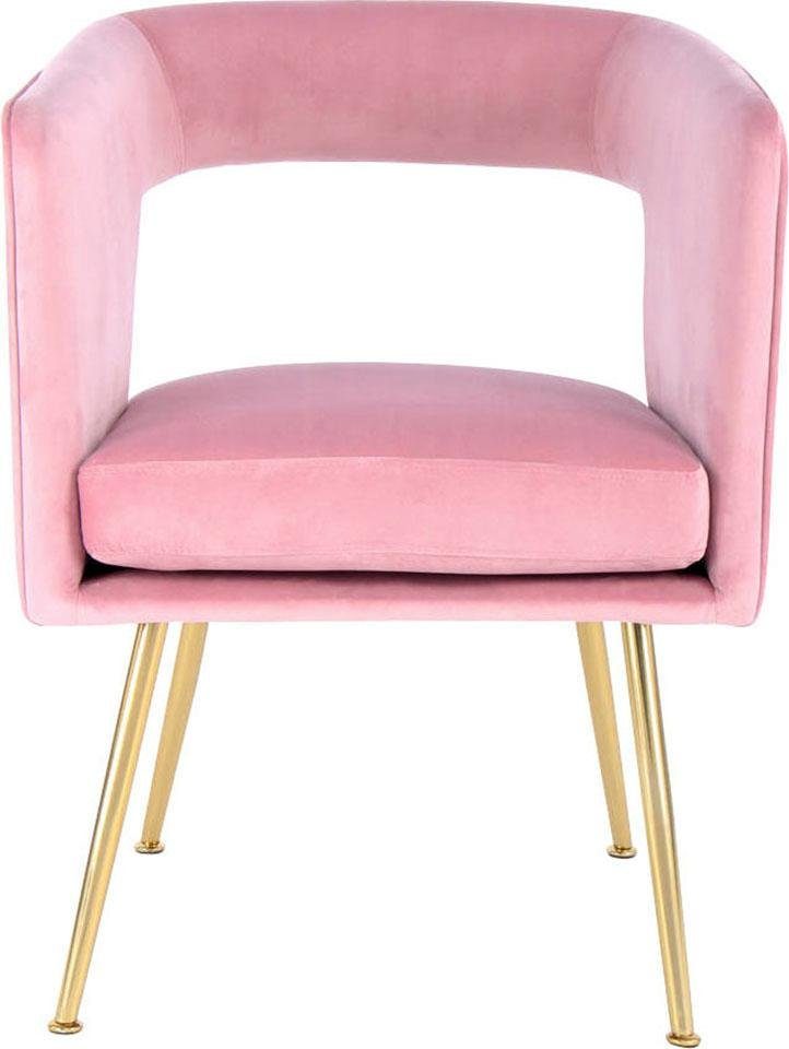Kayoom Stoel Jolene 125, eetkamerstoel, elegante stofbekleding fluweelzachte bekleding, rugleuning en armleuningen afgerond (1 stuk)