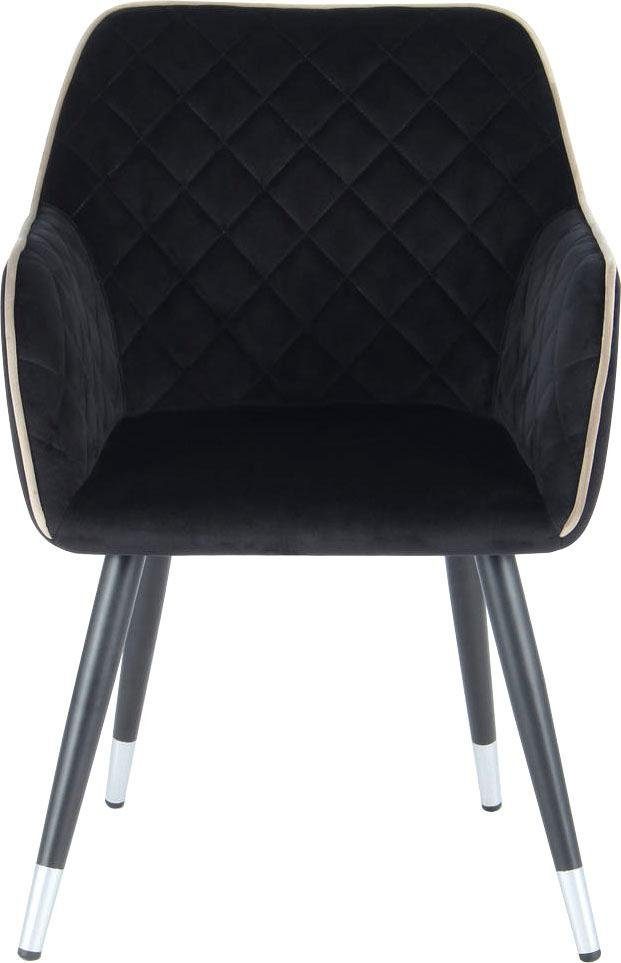 Kayoom Stoel Amino 625, stijlvolle designstoel, fluweelzachte bekleding van velvet stof (1 stuk)