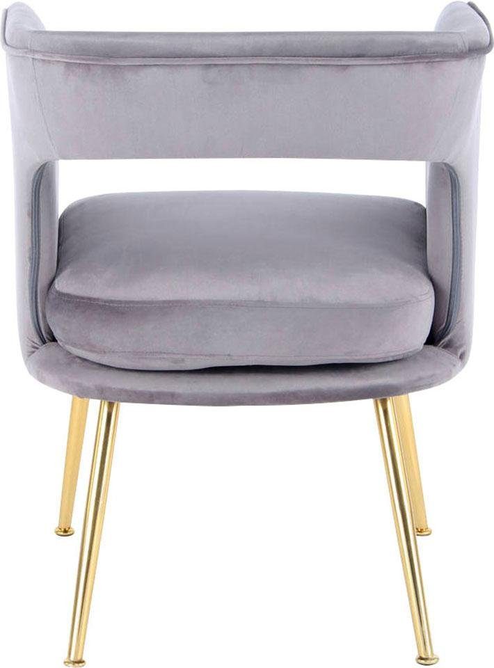 Kayoom Stoel Jolene 125, eetkamerstoel, elegante stofbekleding fluweelzachte bekleding, rugleuning en armleuningen afgerond (1 stuk)