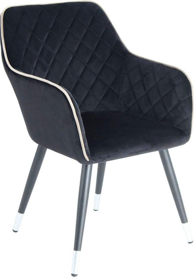 Kayoom Stoel Amino 625, stijlvolle designstoel, fluweelzachte bekleding van velvet stof (1 stuk)