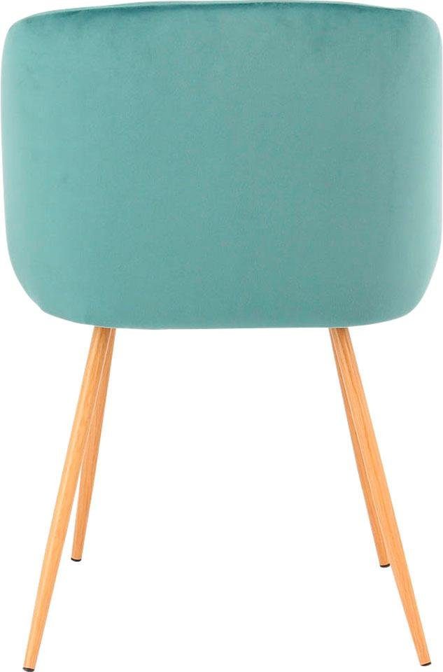 Kayoom Stoel Celina 110 2-pack grijs, fluweelzachte bekleding in moderne kleurstelling (set, 2 stuks)